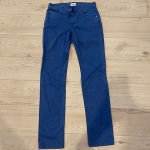 Hudson Blake Slim Straight Solid Blue Jeans 29x32